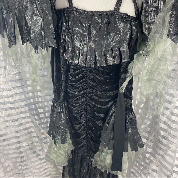 Gothic Dark Fallen Angel Fancy Dress Costume - Picture 6 of 9